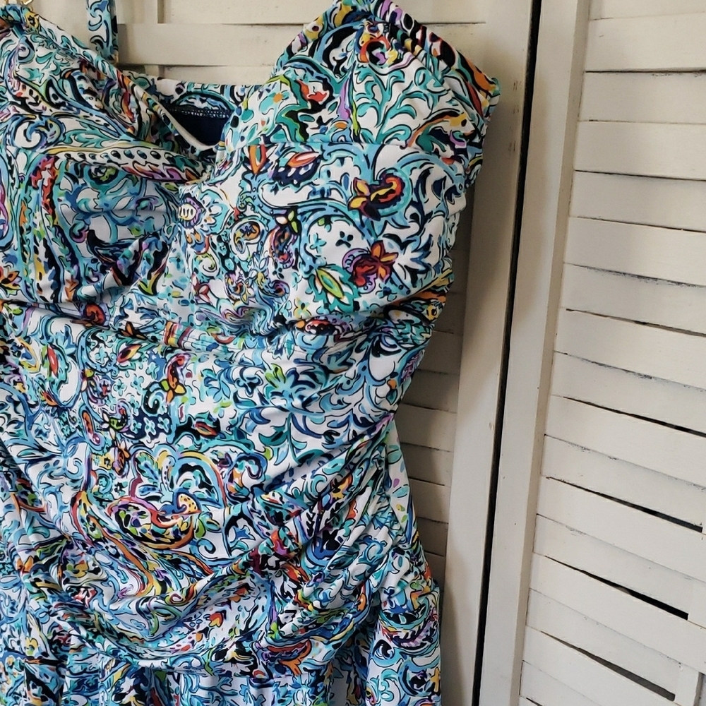 Colorful Patterned Tankini Top - Picture 2 of 8